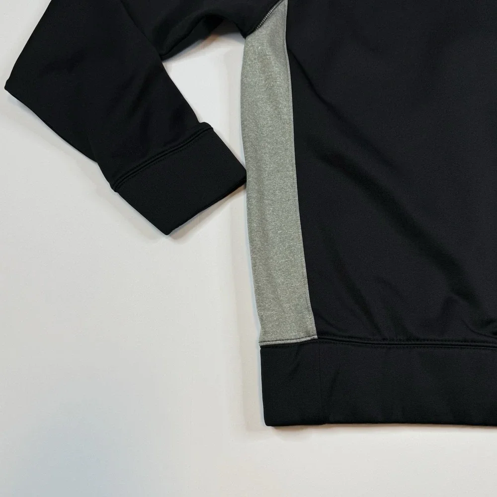 Nike Therma-Fit Core Fleece 1/4 Zip Pullover Black Gray Mens Large 455966-010